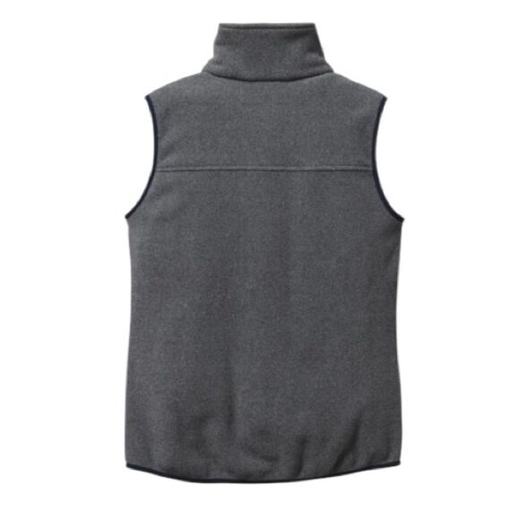 Patagonia Women’s Synchilla Snap-T Vest in Nickel Gray & Navy Blue, Size Small - Picture 2 of 11